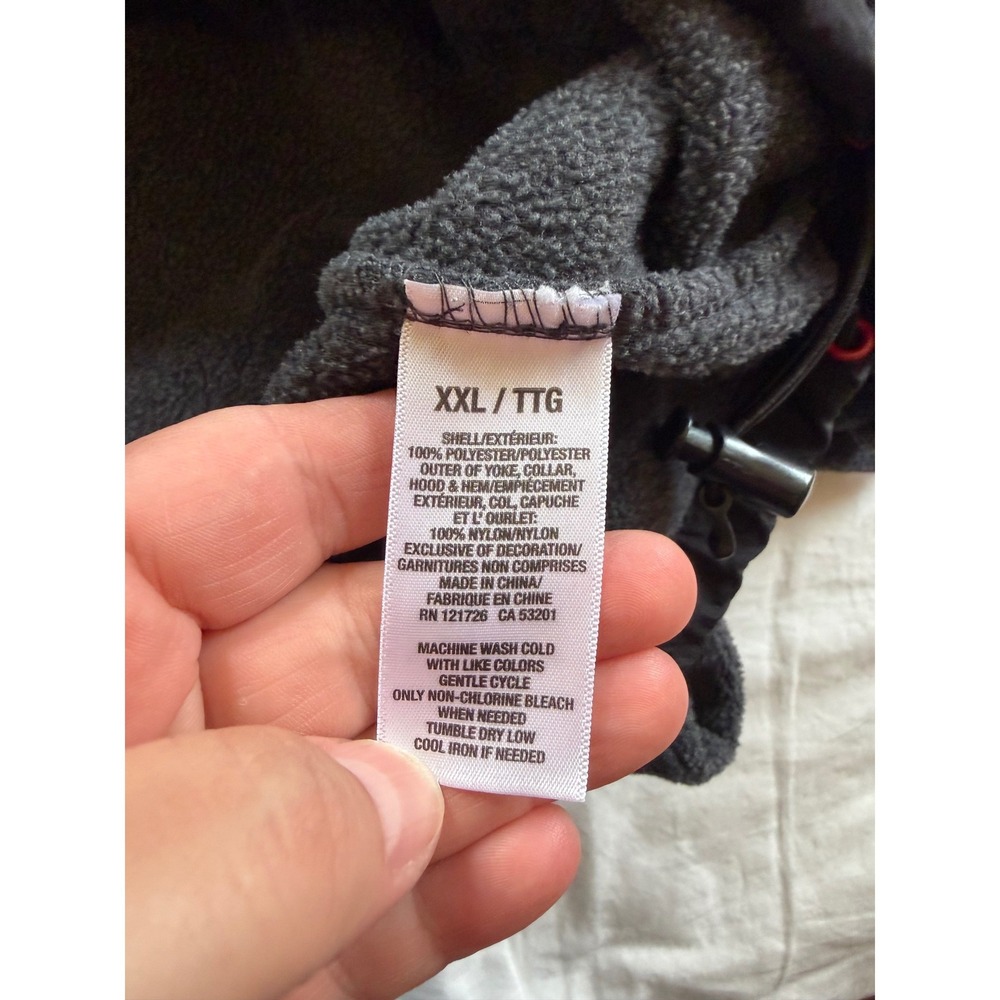 Aeropostale Mens XXL Quarter Zip Fleece Hoodie Colorblock Grey Black AERO NY - Picture 4 of 8